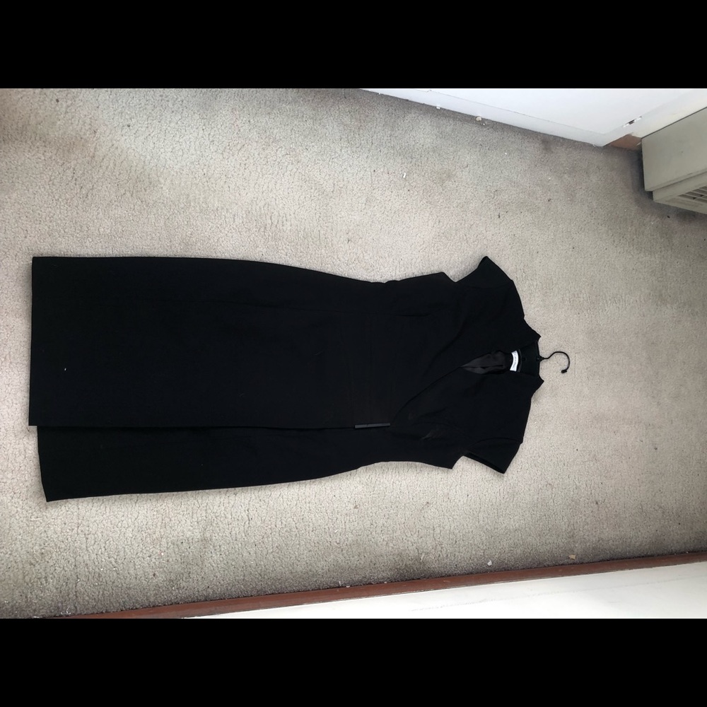 Black cross over dress with side closure